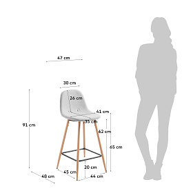 Полубарный стул Nilson светло-серый