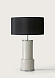 Настольная лампа Atina хромированный металл + черный абажур 801021/36
