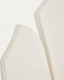 Комплект Siluna из 4 настенных панно из белого папье-маше