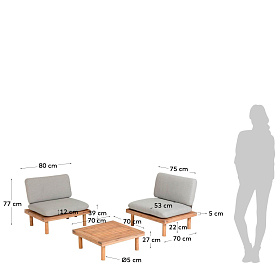 Угловой комплект Viridis 4 кресла 2 столика