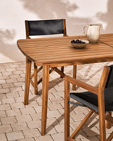 Thianna Раскладной уличный стол из массива акации 180 (240) x 90 см