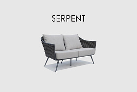 Диван двухместный Serpent ANTHRACITE-CARBON