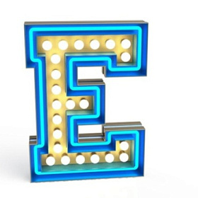 Напольный светильник LETTER E GRAPHIC