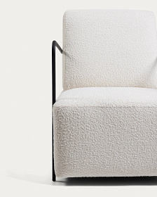 Кресло Gamer из белой ткани букле