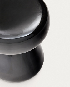Manya Приставной столик из черной керамики Ø 38 см