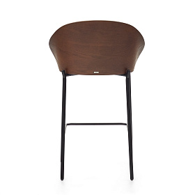 Eamy Светло-коричневый полубарный стул с отделкой из шпона ясеня