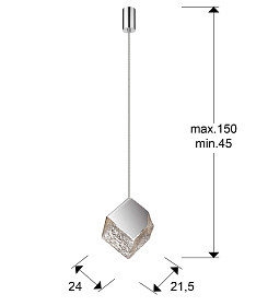 Подвесной светильник Priscila 1L хром