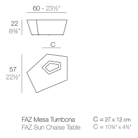 Столик кофейный Faz 60x57