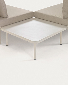 Комплект уличной мебели Zaltana 2 дивана и стол с белой матовой отделкой