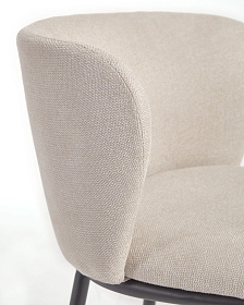 Ciselia Полубарный стул из бежевой синели 65 см