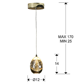 Подвесной светильник Rocio 1L LED золотой