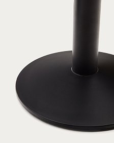 Высокий садовый столик Esilda черный на черном металлическом основании 60 x 60 x 96 см