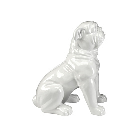 Фигурка большая White Bulldog белая