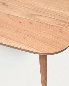 Eluana Журнальный столик из массива акации с натуральной отделкой Ø 110 x 60 см
