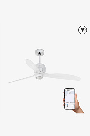 Хромированный вентилятор Deco Fan M LED с двигателем постоянного тока SMART