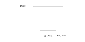 Обеденный стол Net Ø80 тик KS6800500