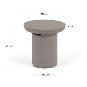 Круглый столик Taimi из бетона для улицы Ø 50 см