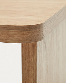 Oaq Журнальный столик из дубового шпона с натуральной отделкой 82 x 60 см