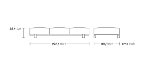 Банкетка Molo 3-seater