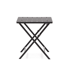 Складной уличный стол Torreta из алюминия с черной отделкой 70 х 70 см