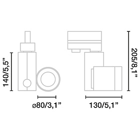 Трековый светильник Nano Cylinder белый LED 14,5W 4000K 20є TRIAC