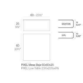 Столик Pixel 60x60x25