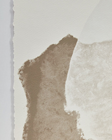 Torroella Абстрактная картина в белом и коричневом цвете 60 x 90 см