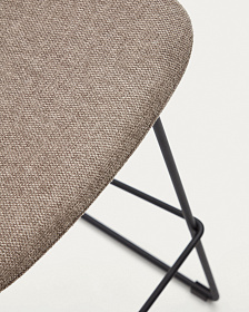 Zahara Барный стул коричневый с черными стальными ножками 76 см