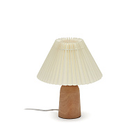 Colour Настольная лампа из натурального дерева и бежевым абажуром