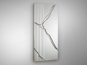 Прямоугольное зеркало Surcos серебряное 80X180
