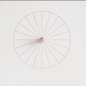 Бра Wheel 60 cm белый + цоколь 10 cm белый