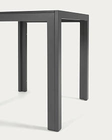 Sirley Уличный стол из черного алюминия 70 x 70 см