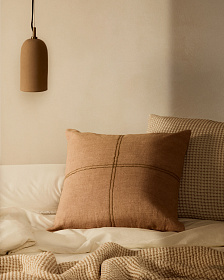 Чехол на подушку из хлопка Sulken розового цвета с вышивкой, 45 x 45 см