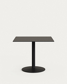 Esilda Садовый стол черного цвета с черной металлической ножкой