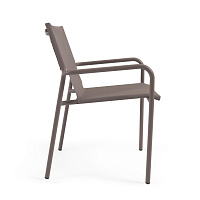 Zaltana Алюминиевый стул для улицы, окрашенный в коричневый матовый цвет