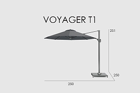 Зонт Voyager T1 ANTHRACITE — LIGHT GREY