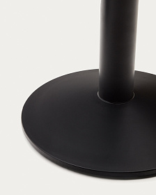 Esilda высокий круглый садовый стол черный с черной металлической основой Ø 60x96 см