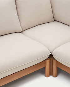 Комплект Sacova 5-местный угловой диван и журнальный столик из массива эвкалипта