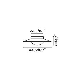 Плафон Side 20W никель