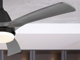 Потолочный вентилятор Aspas с подсветкой DIM черный/серый