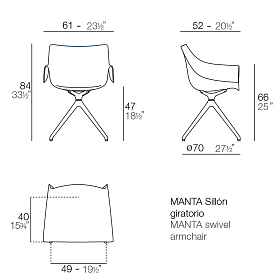 Стул поворотный Manta