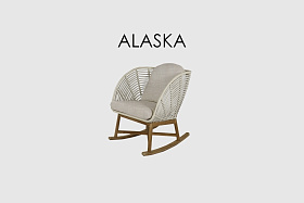 Кресло-качалка Alaska NATURAL TEAK