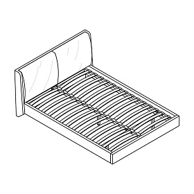 Кровать MIRAMAR для матраса 180*200 см