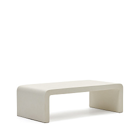 Aiguablava Журнальный столик из белого цемента 135 x 65 см